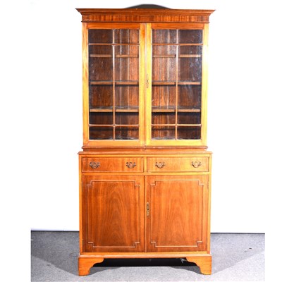 Lot 360 - A reproduction mahogany bookcase, ...