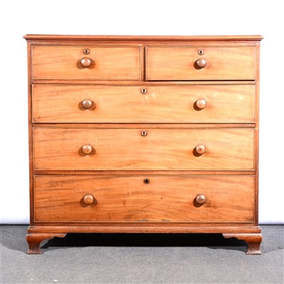 Lot 445 - Victorian mahogany chest of drawers.