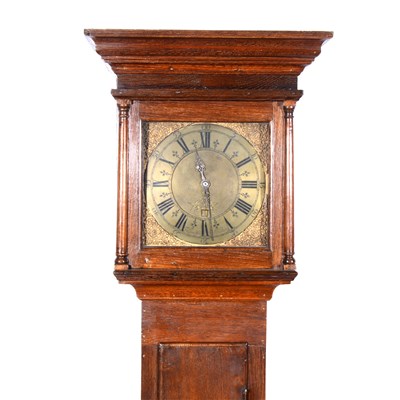 Lot 589 - An oak longcase clock, square brass dial, signed Tho. Bradford, ...