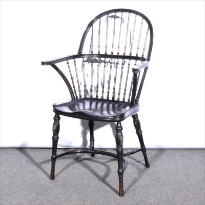 Lot 836 - An ebonised Windsor chair, Aesthetic influence.