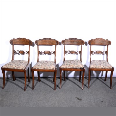 Lot 421 - A set of six Regency mahogany dining chairs