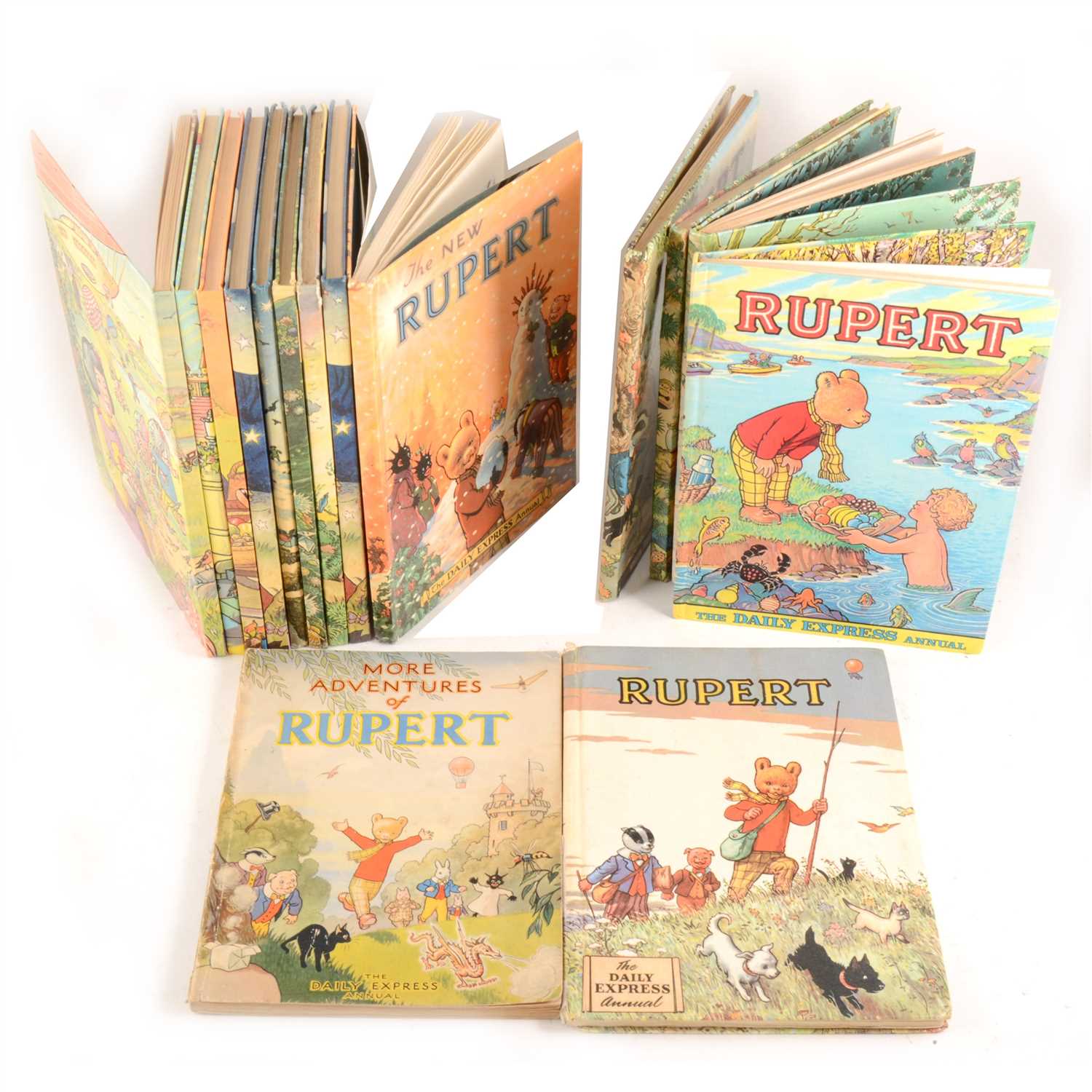 Lot 141 - Rupert the Bear; collection of comic annuals published by The Daily Express, one box full