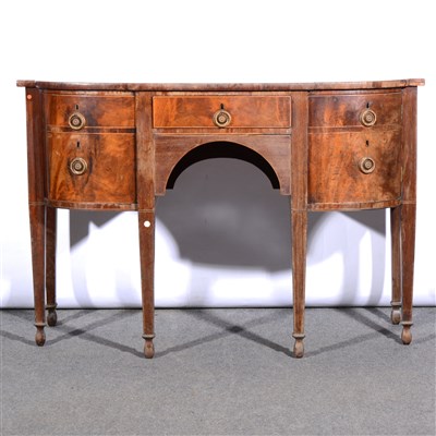 Lot 341 - Late Georgian mahogany breakfront sideboard