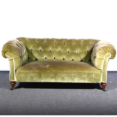 Lot 516 - A Victorian Chesterfield settee, ...