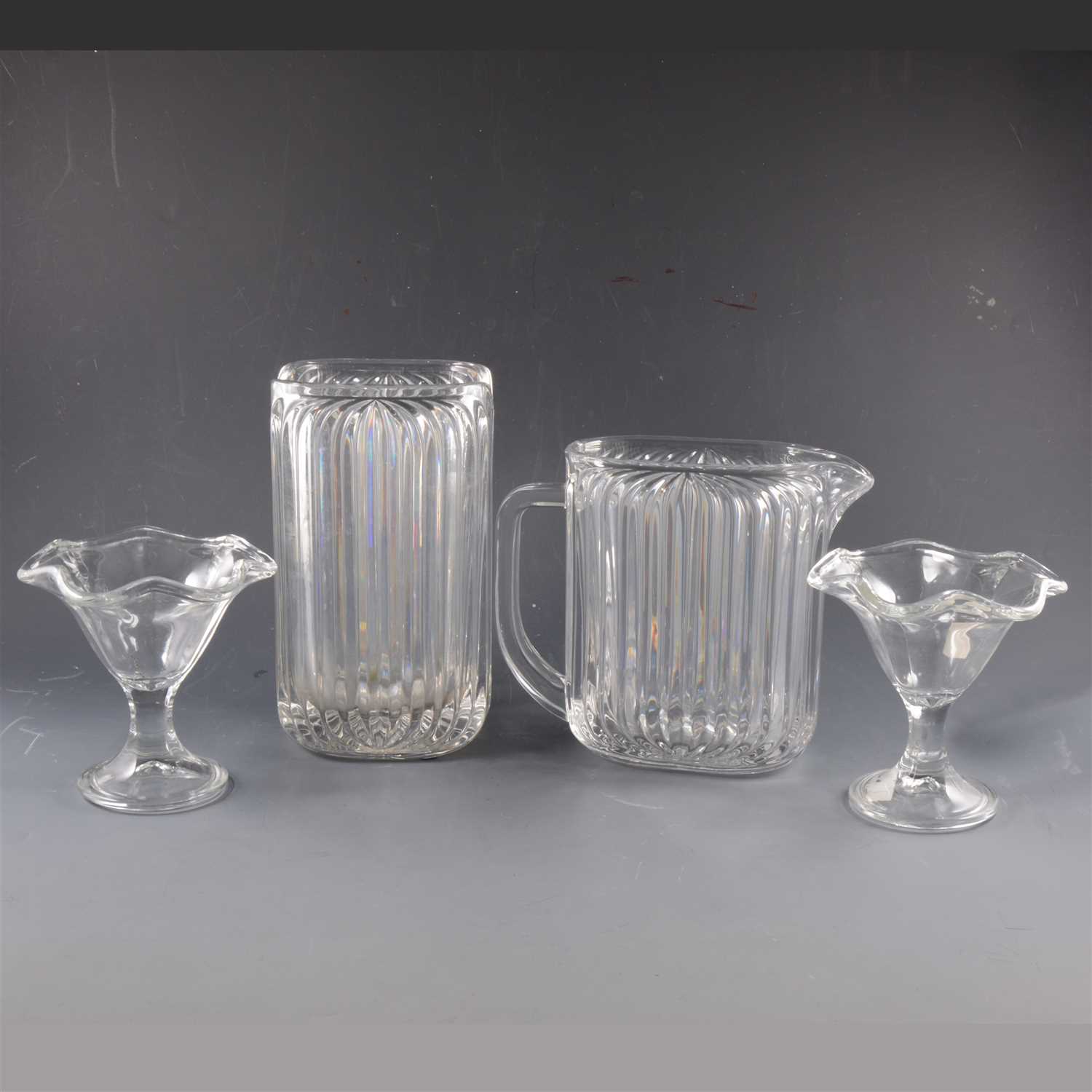 Lot 72 - A quantity of glassware, comprising jugs, glasses, bowls etc.