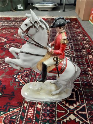 Lot 99 - A Continental porcelain equestrian figure, Hofreitschule Wien, ...