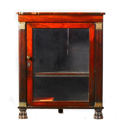 Lot 483 - A Regency rosewood pier cabinet