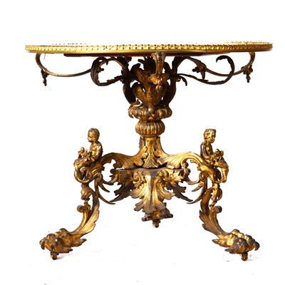 Lot 472 - A Louis Philippe style gilt metal pedestal table