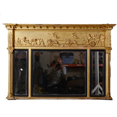 Lot 478 - A Regency gilt gesso overmantel mirror
