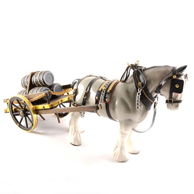 Lot 103 - A Melba Ware horse and cart model, ...