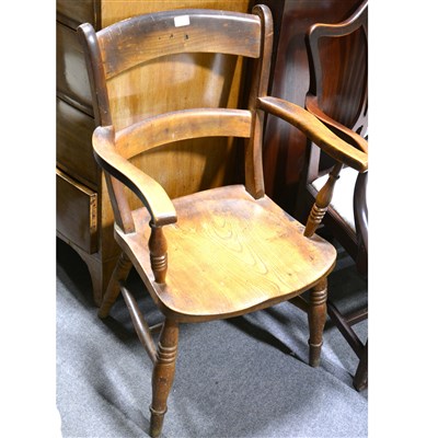 Lot 360 - An elm and ash kitchen chair