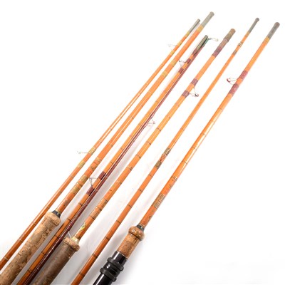Lot 192 - A quantity of seven vintage split-cane fly fishing rods