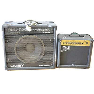Lot 628 - A Laney PL100 guitar amplifier, and a Park amplifier.