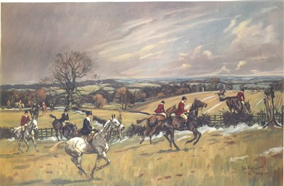 Lot 486 - Five hunting prints, including works after John King, A J Munnings and Lionel Edwards