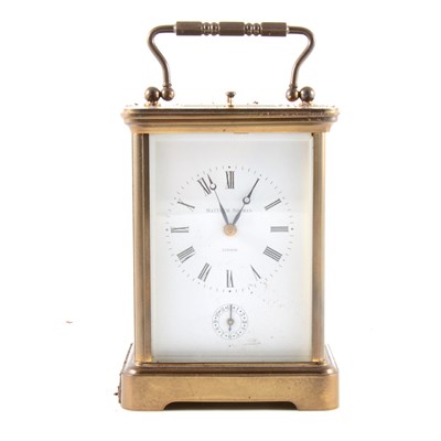 Lot 170 - A large repeating carriage clock.