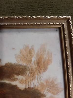 Lot 128 - After J M W Turner, picturesque landscape, a painted porcelain panel; and another similar
