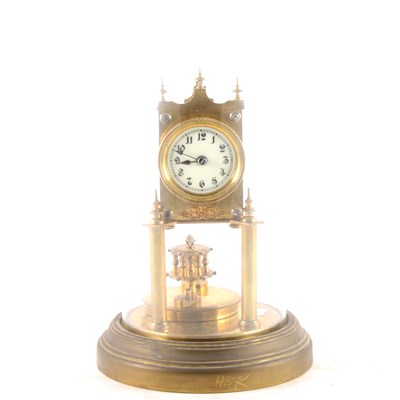 Lot 181 - An Anniversary clock, movement signed, Gustav Becker, ...