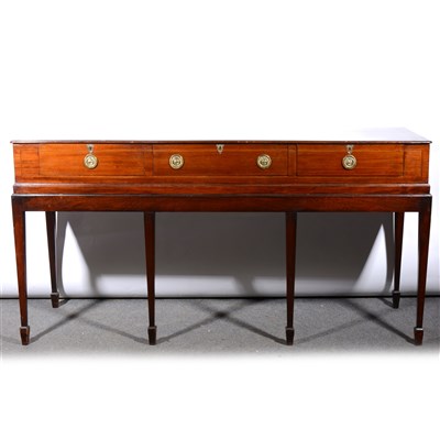 Lot 471 - Mahogany sideboard, converted from a Regency table piano