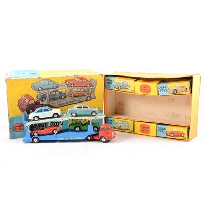 Lot 251 - Corgi Major Toys gift set no.1 Carrimore car transporter with four cars