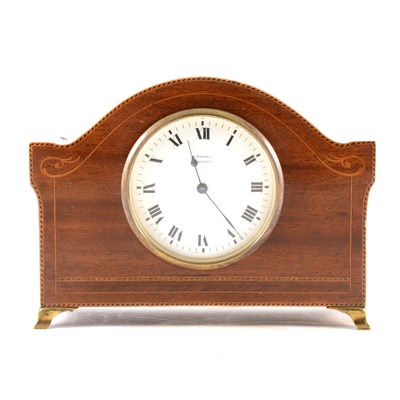 Lot 183 - Edwardian inlaid mahogany mantel clock