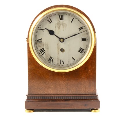 Lot 136 - A mahogany mantel clock, ...