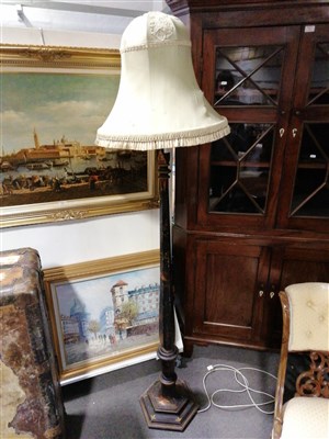 Lot 555 - A painted chinoiserie standard lamp, ...