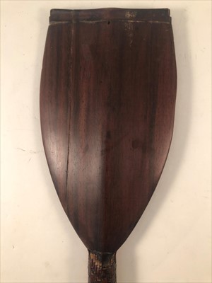 Lot 528 - Ethnographia: a hardwood sapakana paddle-shape war club, probably Guyana or Brazil