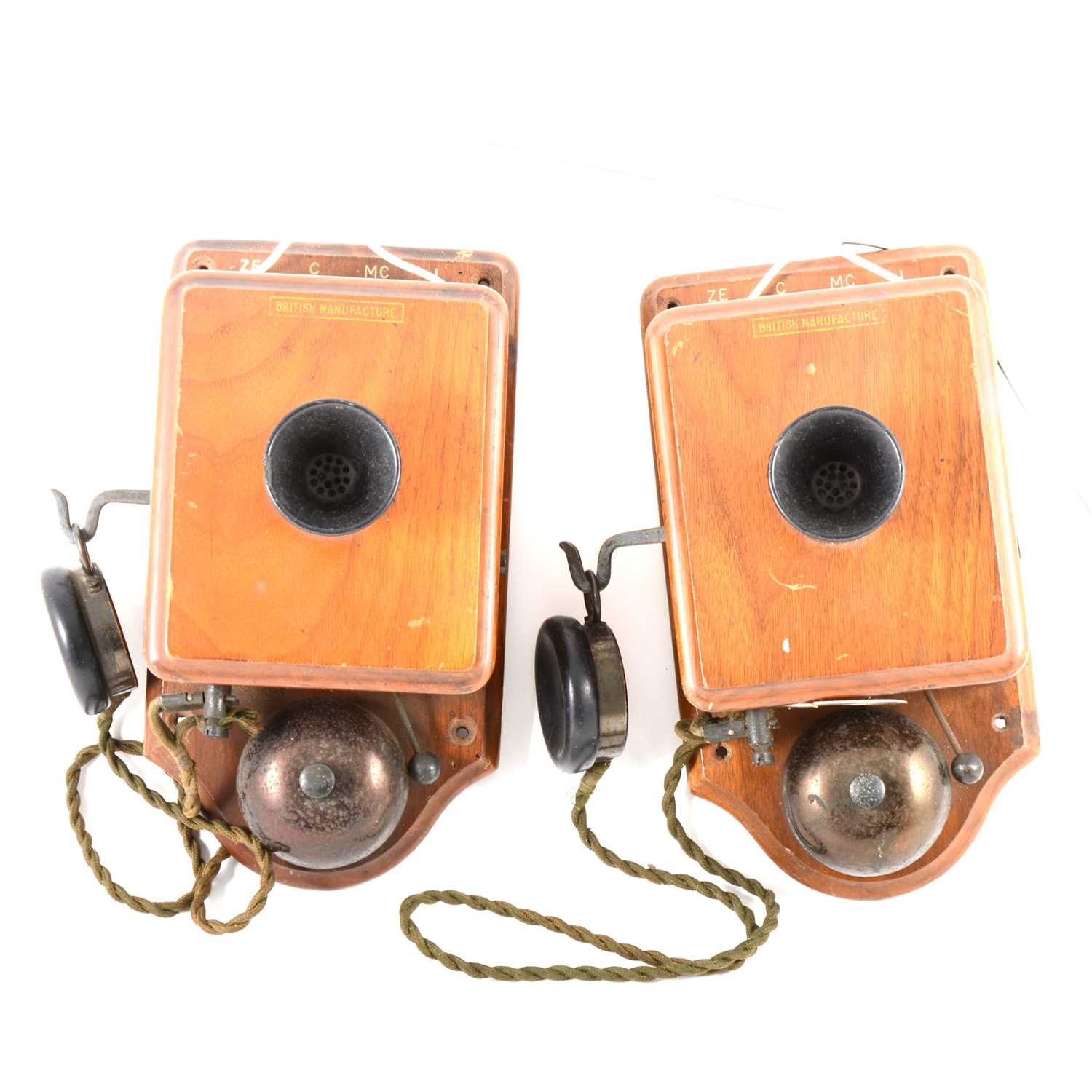 Lot 119 - Two vintage wall-mounted telephones