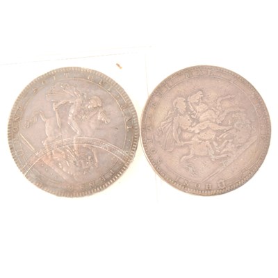 Lot 352 - Two George III silver crowns