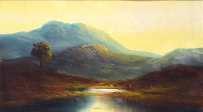 Lot 510 - British School, circa.1900, Scottish mountain landscapes, ...