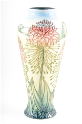 Lot 46 - A 'Cleome' design limited edition vase, by Sian Leeper for Moorcroft Pottery, 2001.