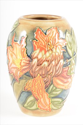 Lot 51 - A 'Flame of the Forest vase, designed by Philip Gibson for Moorcroft Pottery, 1999.