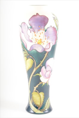 Lot 59 - A 'Moorcroft Rose' limited edition vase, designed by Kerry Goodwin for Moorcroft Pottery, 2013.