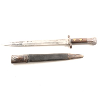 Lot 229 - Lee Metford bayonet, and a hatchet