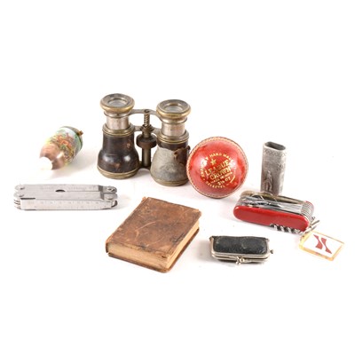 Lot 236 - Collection of small objects, including Jockey Club binoculars etc