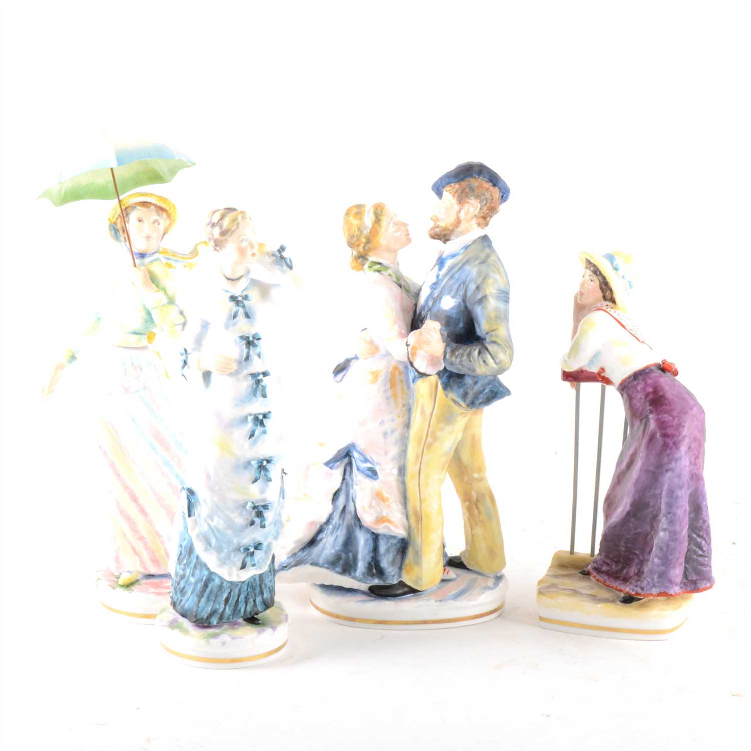 Lot 27 - A Royal Worcester group, Marguerite and Don Pedro, ...