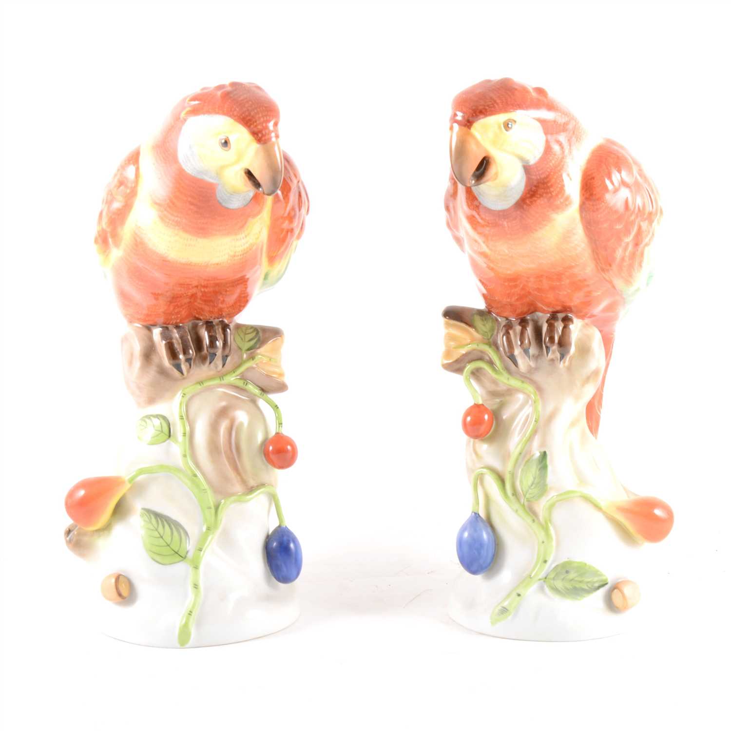 Lot 61 - Two Herend models of Parrots, ...