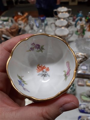 Lot 43 - A Meissen cabinet cup and saucer, ...