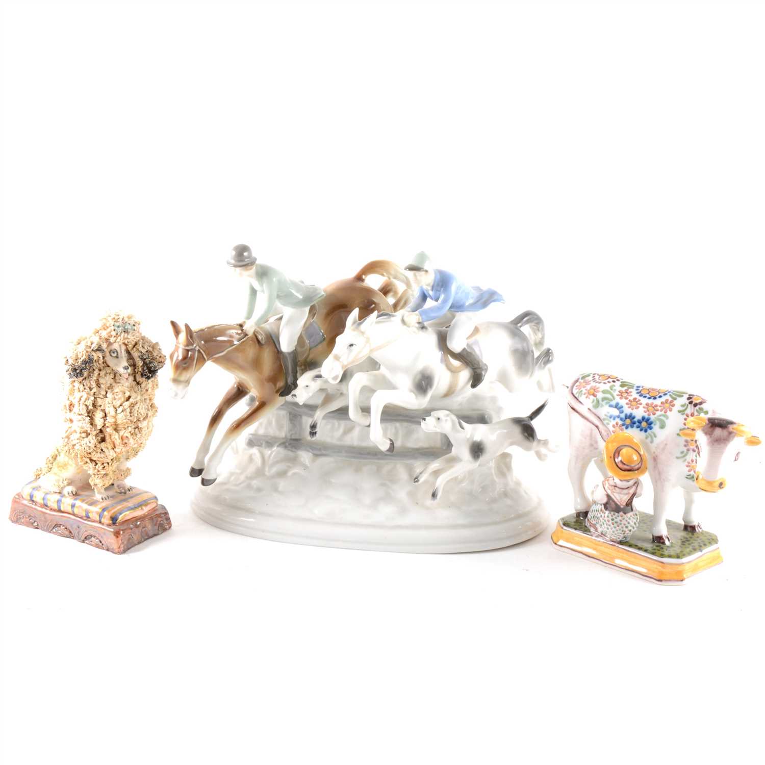 A Continental porcelain hunting group, The Chase, ...