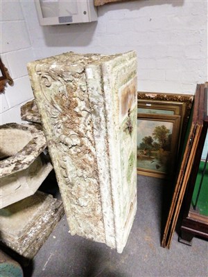 Lot 731 - A Haddonstone sarcophagus shaped planter