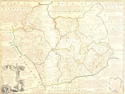 Lot 496 - Emanuel Bowen, an accurate of the Counties of Leicester and Rutland, ...