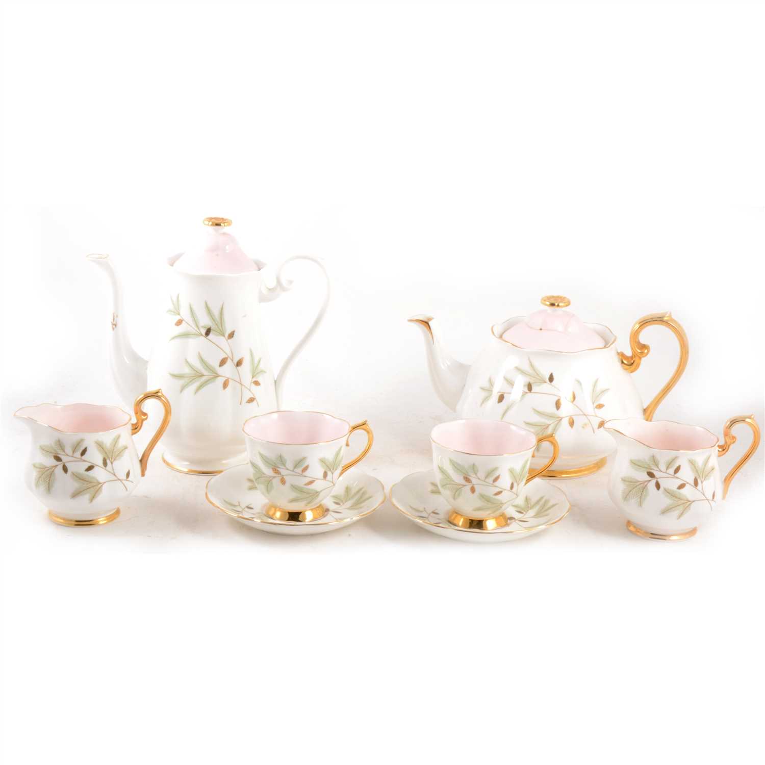 Lot 77 - Royal Albert china tea and coffee set, “Braemar” pattern.