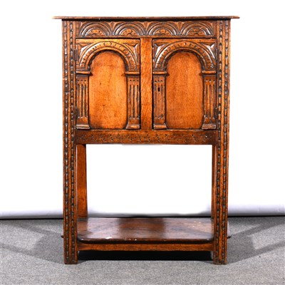 Lot 603 - A reproduction oak cabinet, ...