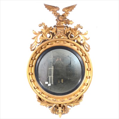 Lot 501 - Regency style gilt gesso pier glass