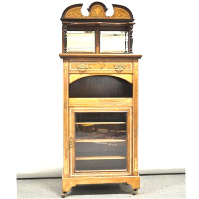 Lot 548 - A Victorian rosewood and marquetry music cabinet, ...