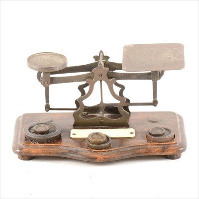 Lot 197 - A set of postal balance scales, ...