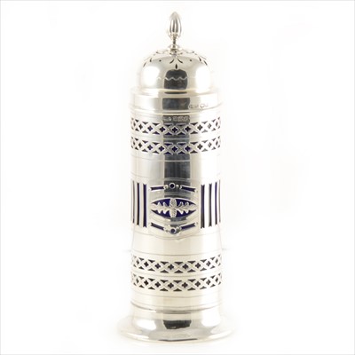 Lot 281 - Edwardian silver 'lighthouse' caster, William Mammatt & Son, Sheffield 1907