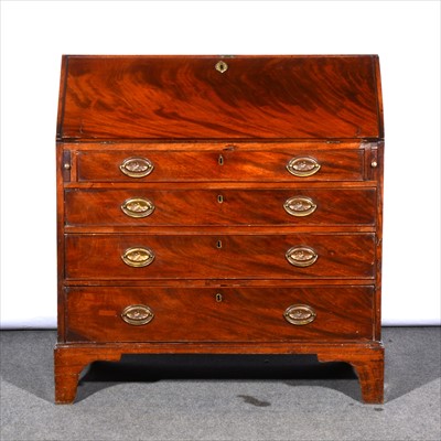 Lot 563 - George III mahogany bureau