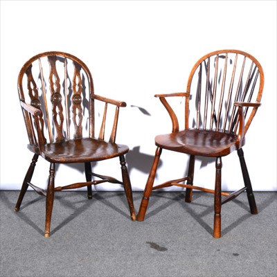 Lot 611 - Two Victorian Windsor chairs