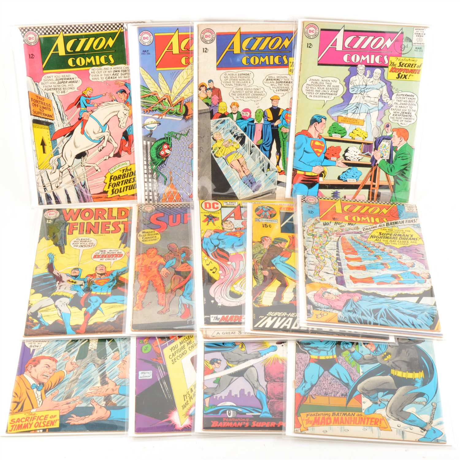 Lot 146 - Sixteen DC silver-age comics, including Adventure comics, Superboy, Mystery in Space and others.